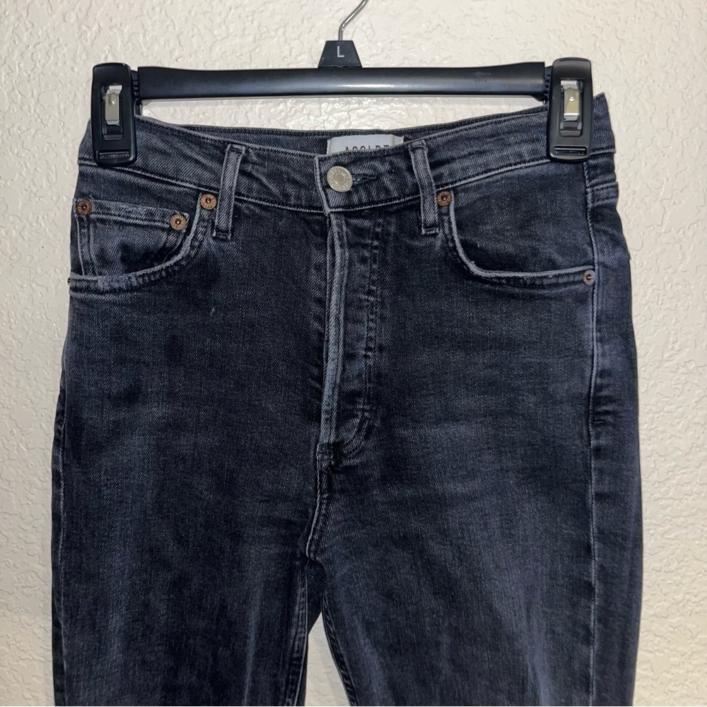 Agolde Riley High Rise Straight Crop Jeans Size 24 - Picture 3 of 10